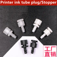 20PCs Ink Tube Connector for Large format Printer ink tube joint plastic stopper hose plug Solvent Printer Ink pipe choke plug