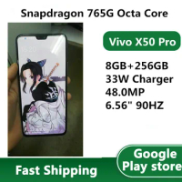 International Version Vivo X50 Pro Vivo 2006 Mobile Phone NFC 8GB RAM 256GB ROM 48.0MP Snapdragon 765G 33W Charger 6.56" 90HZ
