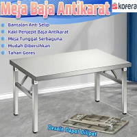 Meja Bar Dapur Portable Stainless Steel Folding Table Meja Lipat Portable Stainless