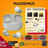 SONY Original TWS Sony WF-1000XM5 + Premium Leather Case / WF1000XM5 / WF 1000XM5 Wireless Noise Can