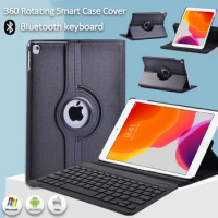 Case for Apple IPad 2019 7th/IPad 2020 8th/Air 3 10.5/iPad Pro 10.5" Anti-fall 360 Rotating Tablet Cover+Bluetooth Keyboard
