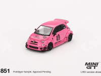 Mini GT 1/64 ABARTH 595 LB-WORKS x Abas Works Pink / Blister Packaging - MGT00851-BL Model Car Corp