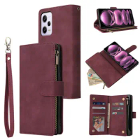 For Poco X5 Pro M3 M4 M5s Protective Case Zipper Wallet Leather Funda Xiaomi Poco X5 Case Phone Poco F2 Pro X 5 M 3 Flip Cover