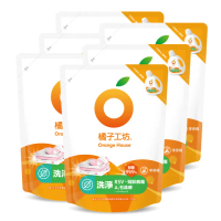 【橘子工坊】天然無香精制菌洗衣精補充包-洗淨病毒升級版1700ml x6包/箱(洗淨RSV/冠狀病毒/AB型流感病毒)