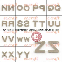 (HURUF U - Z) STAINLESS STEEL INITIAL CHARM GELANG NAMA