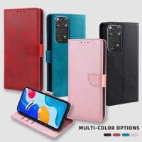 Card Slots Leather Phone Case for Xiaomi Redmi Note 11E 11T 11 Pro Plus 11S 11A Flip Cover Magnet Buckle Wallet Case Cover Stand