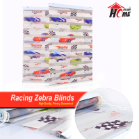 HOMEBLIND CUTIE Racing Car Zebra Blinds / Bidai Langsir Korea / Width 1.5 Feet To 7 Feet / Height 6