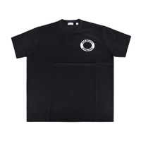 BURBERRY毛巾布設計LOGO純棉寬鬆圓領短袖T恤(男款/黑)