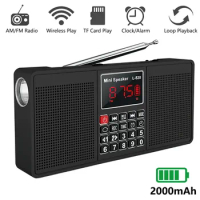 Multi-function Portable Stereo Radio FM AM Rechargeable USB TF Play Wireless Speaker Bluetooth-compatible With FM Radio Receiver