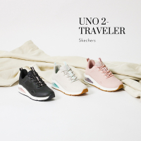 Skechers 休閒鞋 Uno 2-Traveler 女鞋 氣墊 增高 膠底 素色款 記憶鞋墊 運動鞋 三色任選