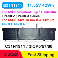 B31N1911 Battery For Asus VivoBook Flip 14 TM420IA TP470EA TP470EZ M413DA X421DA X421EA Laptop C31N1911 Batteries 42Wh 11.55V