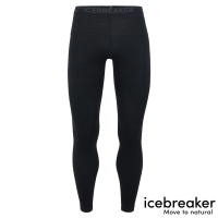 【Icebreaker】男 Oasis 貼身保暖長褲-BF200-黑(IB104369-001)