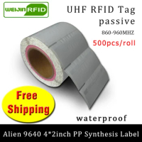 RFID tag UHF sticker Alien 9640 EPC 6C PP paper 915mhz868mhz860-960MHZ Higgs3 500pcs free shipping adhesive passive RFID label