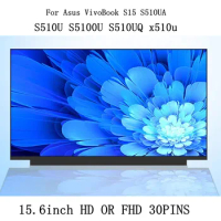 For Asus VivoBook S15 S510UA S510U S5100U X510U SERIES LED LCD Screen FHD HD Display Panel 30 Pins 15.6 Slim