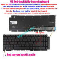 New US Keyboard Red letter Backlit for Dell G15 5510 5511 5515 5520 5525 5530 P105F laptop