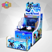 Video City Game Machine Large Coin Two Person Water Shooting Machine Ice Frozen Ranger Children's Amusement Park Water Sho