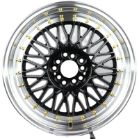 2ZW032 14 15 16 17Inch 4 5 8 10 holes Double PCD Mesh Deep Dish Design Alloy Wheels Rims with Rivets