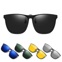 Mirror Blue Flip Up Clip On Sunglasses Oversized Polarized Men 2024 Fishing Photochromic Big Size Sun Glasses Women Driving