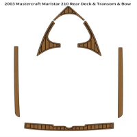 2003 Mastercraft Maristar 210 Rear Deck Transom Bow Boat EVA Teak Deck Floor Pad SeaDek Marine Mat Gatorstep Style Self Adhesive