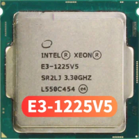 Used Xeon E3-1225V5 CPU 3.30GHz 8M 80W LGA1151 E3-1225 V5 Quad-core E3 1225 V5 processor E3 1225V5 Free shipping