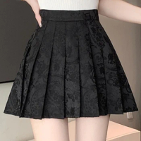 Dobby Spring Summer Sexy Pleated Skort A-line Mini Short Skirt y2k korean harajuku Kawaii Skirts