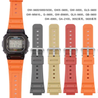 Silicone strap accessory For Casio G-Shock DW-6900 5600 G-5600 GW-5600 GA-2100 Watch strap Men's waterproof rubber bracelet 16mm