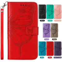 For RENO8 PRO PLUS Flip Vintage Phone Cases On OPPO RENO 8 RENO8 PRO 5G Case Butterfly Flower Wallet Exotic Protect Cover