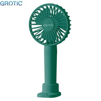 MJ Kipas Angin Mini GROTIC - Desain Portabel, 3 Kecepatan, Baterai Rechargeable Murah Hijau - M1