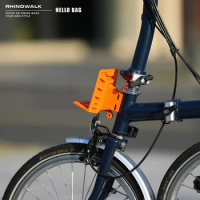 Folding Bike Front Carrier Adapter Bicycle Front Bracket Aluminum Alloy Bike Bag Rack Mount Base Fits for Brompton Folding Bike