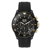 Ice Watch 三眼計時活力系列 金刻度 40mm CH-黑色編織矽膠錶帶