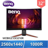 BenQ 明基 MOBIUZ EX3210R 32型 2K 1000R曲面電競螢幕