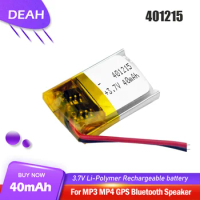 401215 3.7V 40mAh Rechargeable Li-ion Lithium Polymer Battery CE FCC ROHS Quality Certification For MP3 MP4 Smart Watch Band GPS