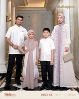 DIRYKU FAMILY SET WARNA LIGHT LILAC BY NIBRAS SARIMBIT TERBARU gamis xs
