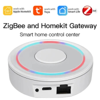 Homekit ZigBee Gateway Hub Smart Home Bridge APP Remote Control Center Work with Apple HomeKit Tuya Smart Life Alexa Google Home