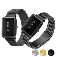 For Amazfit GTS /Bip S/ Bip U/ GTS 2 20mm metal stainless steel watch band for xiaomi huami amazfit bip bit/Lite mm