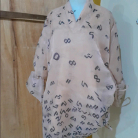 baju bodo modern motif lontara bugis printing Sutra Wanita