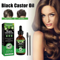 Jaysuing Black Castor Oil for Hair Growth,Nails Care,Skin Conditionings,Organic Cold Pressed Castor Oil Hair Growths Oil