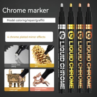 Electroplating Mirror Silver Liquid Reflective Paint Pen Hand-repair Chrome-plated Metal Waterproof Tire Ceramic Touch-up Paint