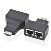 Dual Cable 30m HDMI Extender/connector 1080P Display Video HDMI To RJ45 30m