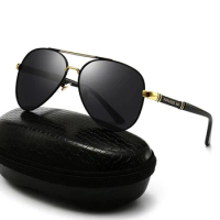 Polarized Sunglasses for Men Women Photochromic Sun Glasses Anti-Glare Metail Frame Eyeglasses For Traveling Driving UV400