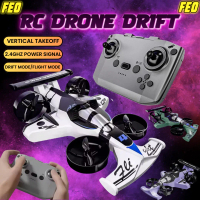 FEO RC Drone Drift 2in1 Land Air Dual Use Quadrotor Pesawat Drifting Car 2 in 1 Remote Fixed Wing RC