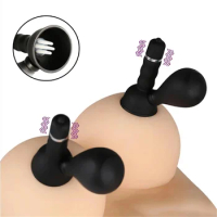 2PCS Nipple Sucker Stimulator Vibrator Female Breast Enlargement Massager Brush Clit Vibrador Sex Toys For Women