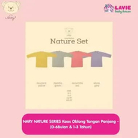 Nary Nature Series Oblong tipis - Oblong Rib Tangan Panjang - Lavie Baby House M stone grey