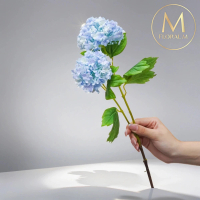 【Floral M】京都夏日繡球千鳥藍仿真花花材（3入/組）(人造花/塑膠花/假花/裝飾花)