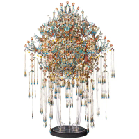 Piececool 3D Metal Model Kits Kingfisher Phoenix Coronet Metal Puzzle 3D Jigsaw DIY Crafts for Home