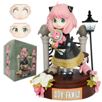 20cm SPY×FAMILY Anime Figure Kawaii GK Anya Forger Action Figure Send Two Replacement Faces Collectible Model Doll Toys Gifts