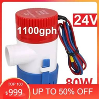 Pompa air celup Bilge pump 1100GPH DC 12V submersible pump mini - 12V 24V
