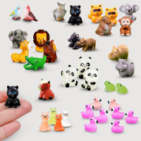 37PcsResin Wild Animal Figurines for DIY Miniature Garden Decor Micro Fairy Garden Landscape Accesso