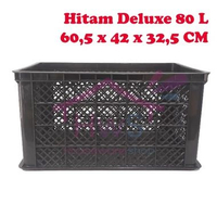 SKY - Keranjang Industri Krat Industri Besar 120 Liter & 80 Liter 80 Liter (Hitam)