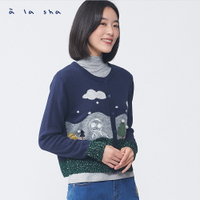 a la sha 一起打雪仗長袖針織外套
